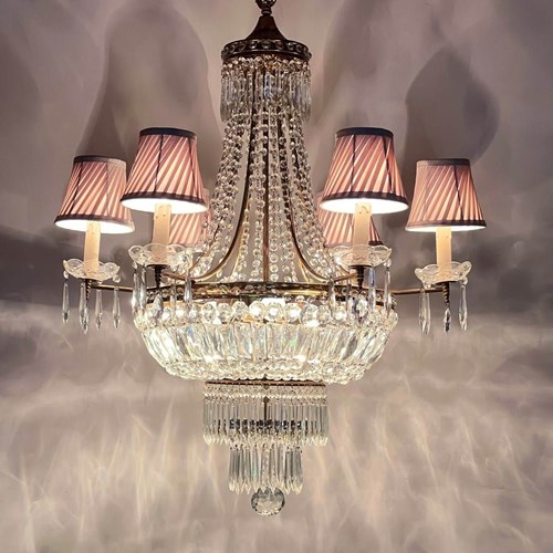 Empire Style Crystal Tent And Bag Chandelier