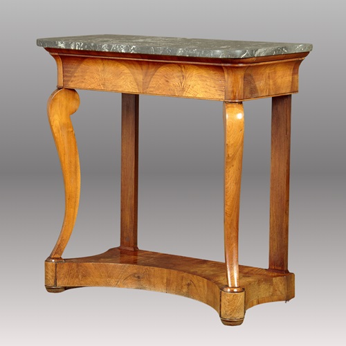 French Walnut And Marble Console Table Circa 1830