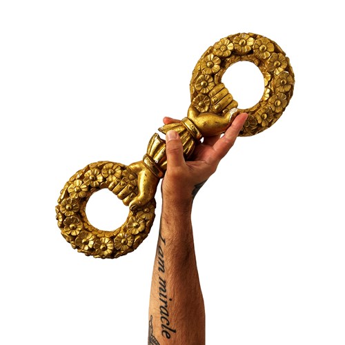Pair Of French Gilded Wood Carvings, 1800'S