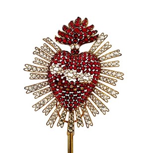 Antique French Sacred Heart, 1800'S...