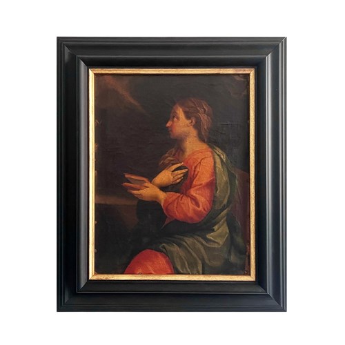 Italian Painting Of Madonna, Oil On Canvas, 1700'S