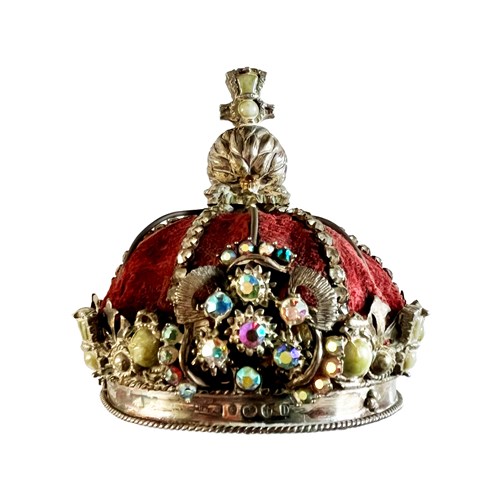 A Fabulous And Extremely Rare Antique British Sterling Silver Crown, 1852
