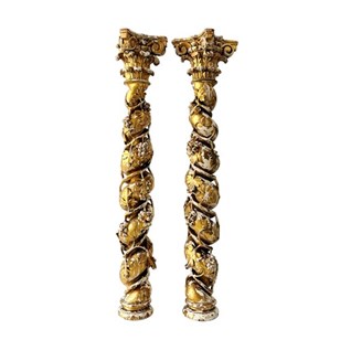 A Pair Of Antique French Columns Wi...