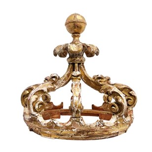 Baroque Italian Crown, Cerved Wood,...