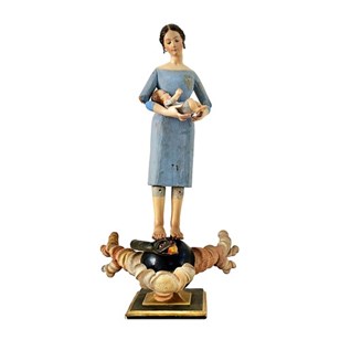 Spanish Madonna And Child Santo, Ha...
