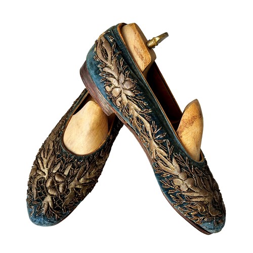 A Pair Of Exceptional  Ottoman Shoes, 1800'S