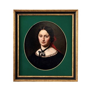 Exceptional German Portrait, Oil On...