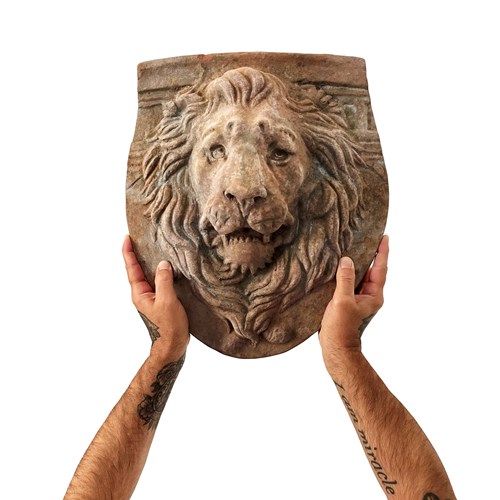 Fabulous Italian Terracotta Lion From Florence, 1800'S