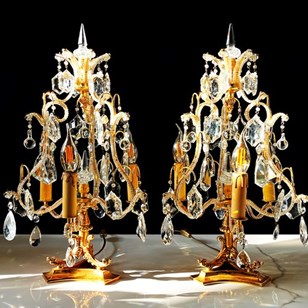 Pair Of Opulent French Table Lamps,...