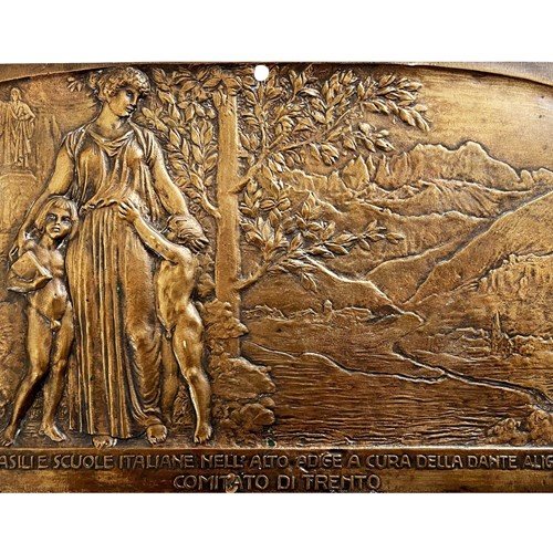 Stunning Italian Bronze Relief Plaque, 1920'S