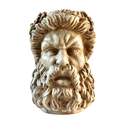 Glorious Ancient Italian Marble Sculpture Of The Roman God Janus