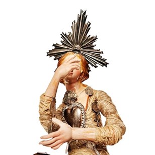 Italian Santo With Silver Halo, Sac...