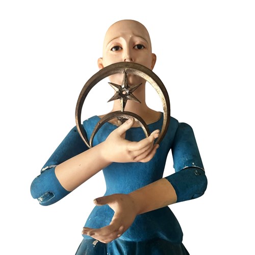 Precious And Rare Spanish Madonna Santo, Wood, 1800'S