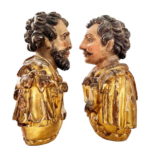 Remarkable Pair Of Italian Baroque Busts, Early 1700'S