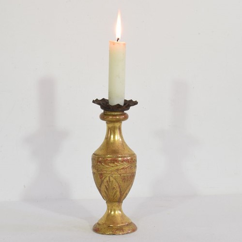 Small18th Century Italian Giltwood Candleholder