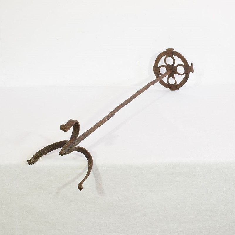 17th-18th Century Hand Forged Iron Candleholder-tresors-trouves-20046419-main-637995648170943515.JPG