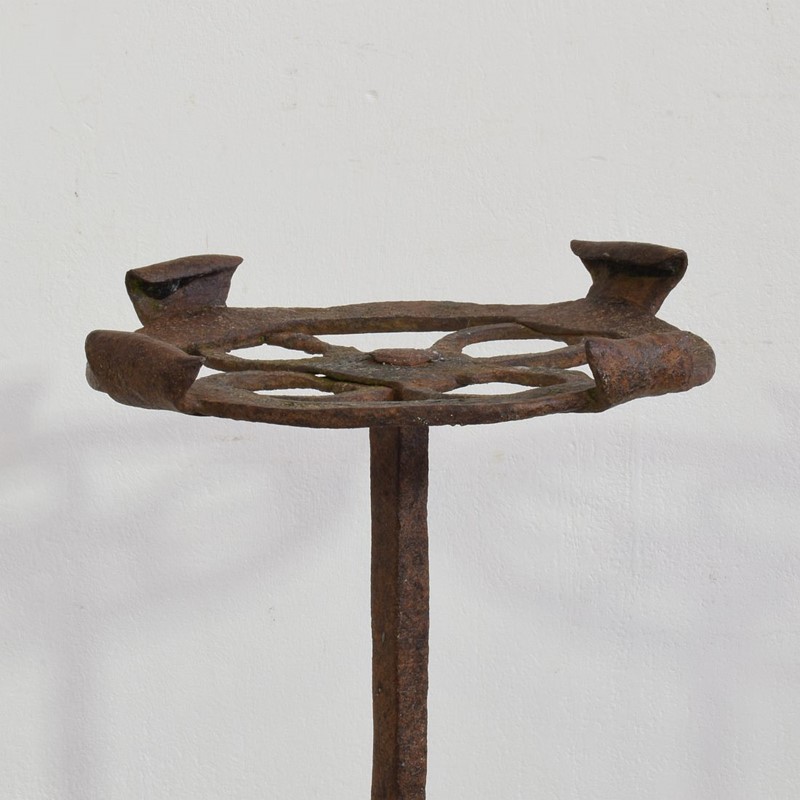 17th-18th Century Hand Forged Iron Candleholder-tresors-trouves-2004647-main-637995648120630860.JPG