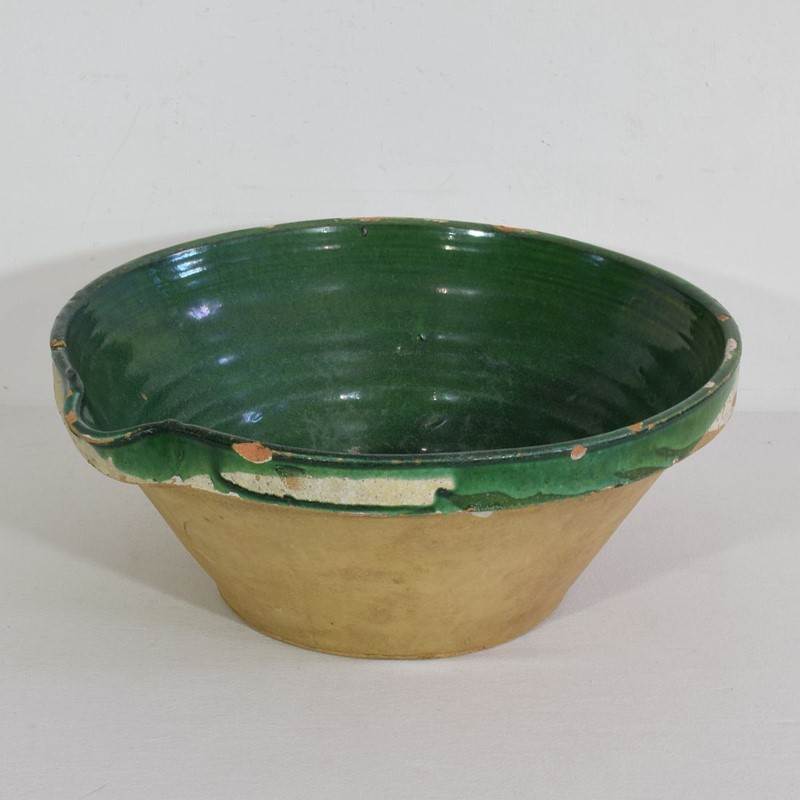19th Century French Green Glazed Dairy Bowl-tresors-trouves-2104440-main-637712795004069197.JPG