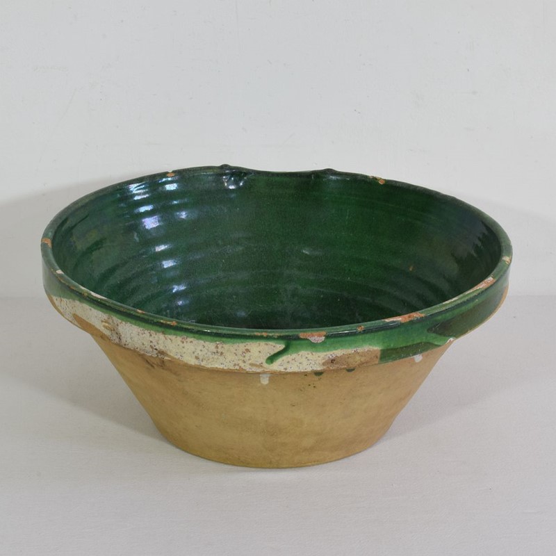 19th Century French Green Glazed Dairy Bowl-tresors-trouves-2104444-main-637712795429378918.JPG