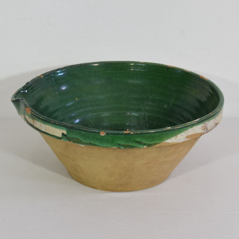 19th Century French Green Glazed Dairy Bowl-tresors-trouves-2104445-main-637712795433597245.JPG