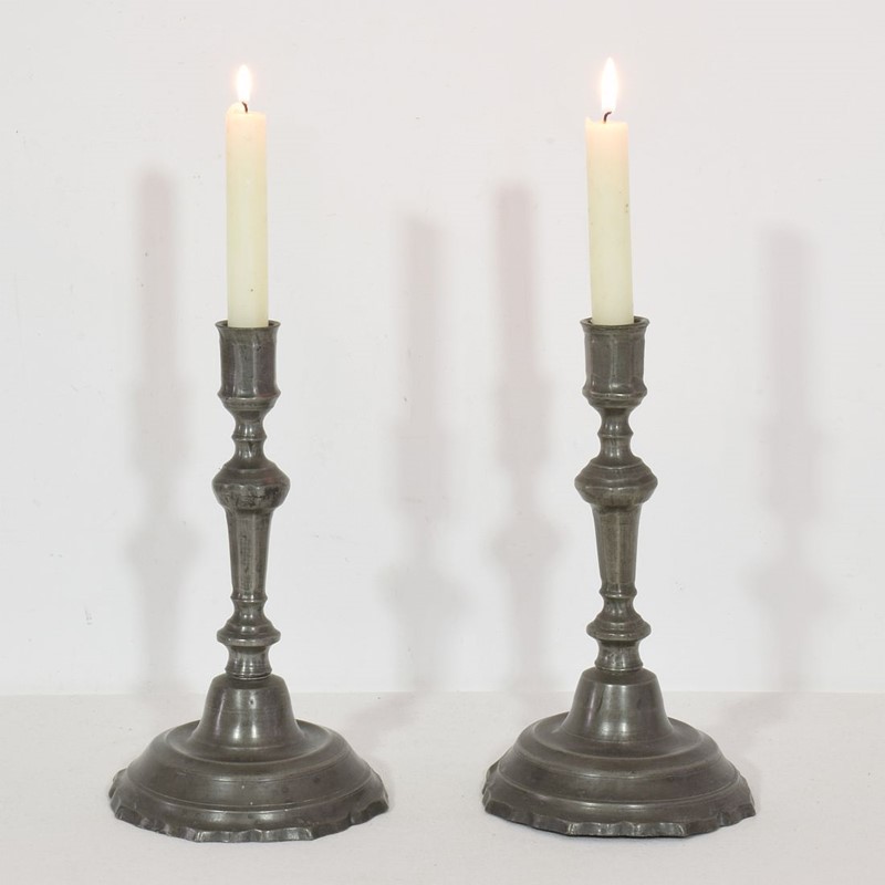 Pair 18th Century French Pewter Candle-holders-tresors-trouves-2200120-main-637869269201233155.JPG