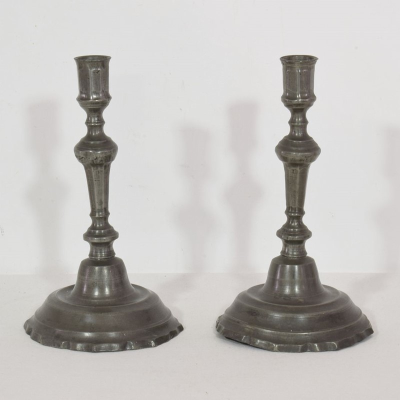  Pair 18th Century French Pewter Candle-holders-tresors-trouves-2200123-main-637869269384471590.JPG