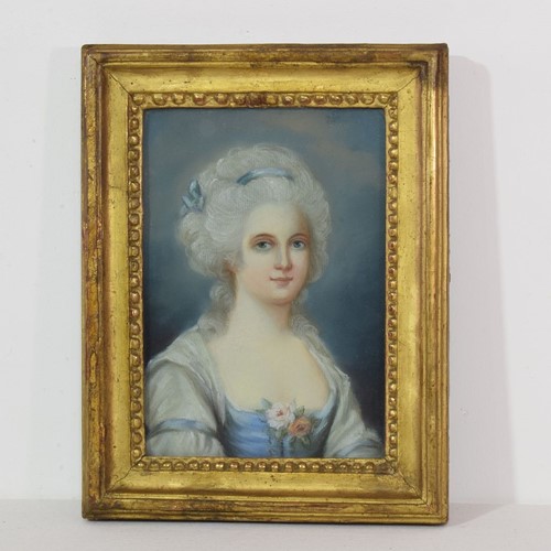18th Century Pastel Portrait of a Young Woman