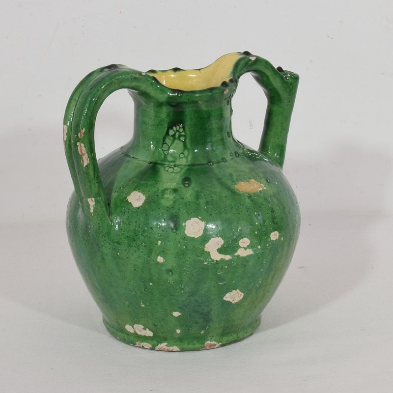 19th Century French Green Glazed Terracotta Jug -tresors-trouves-2200952-main-637996050917424436.JPG