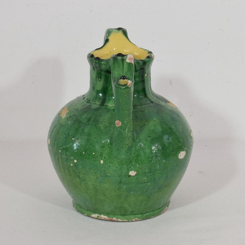19th Century French Green Glazed Terracotta Jug -tresors-trouves-2200955-main-637996051038329976.JPG