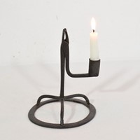 French, 17/ 18th Century Forged Iron Candleholder