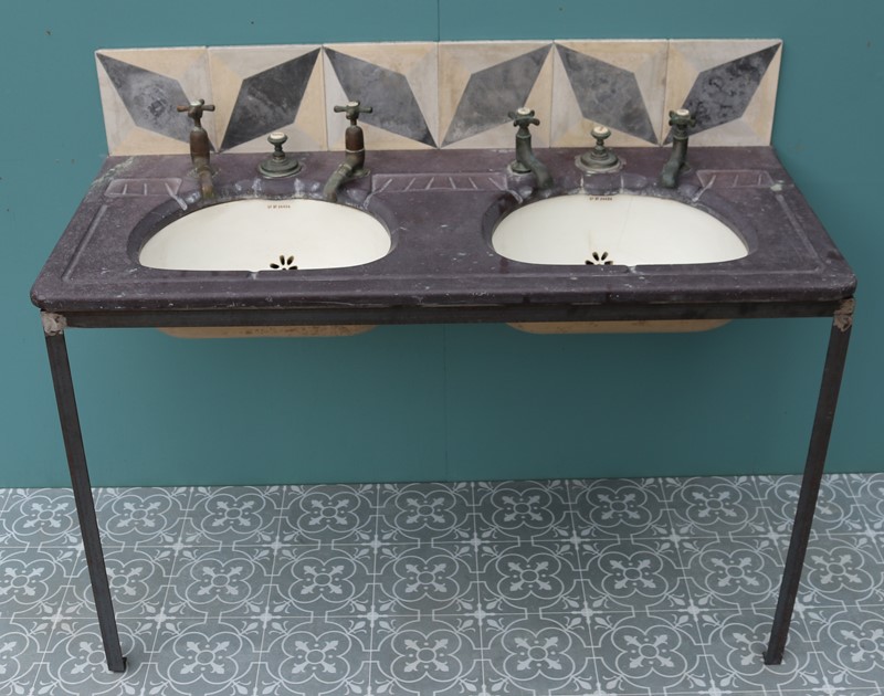 A Reclaimed Double Sink or Basin with Stand-uk-heritage--30648-112-main-637635363421010394.jpg