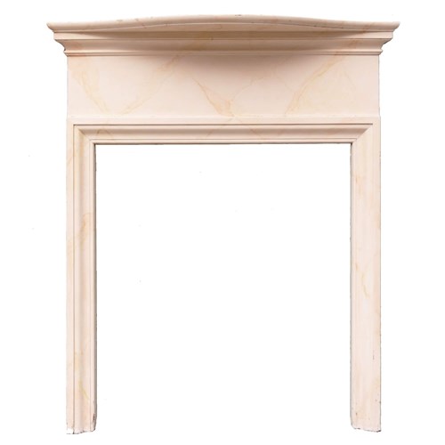 19Th Century Simulated Marble Painted Fireplace