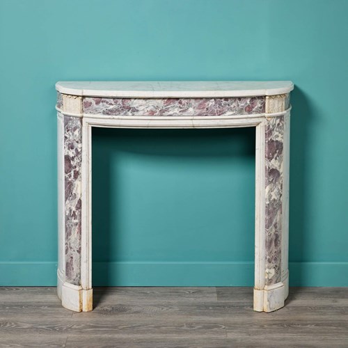 French Empire Style Fleur De Pêcher Marble Chimneypiece