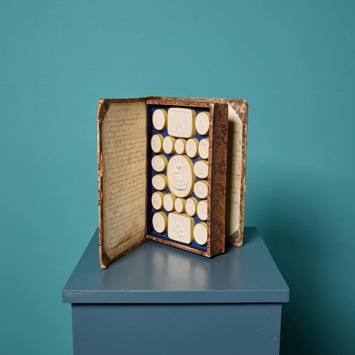 Antique Grand Tour Faux Book Of Intaglios By Pietro Paoletti