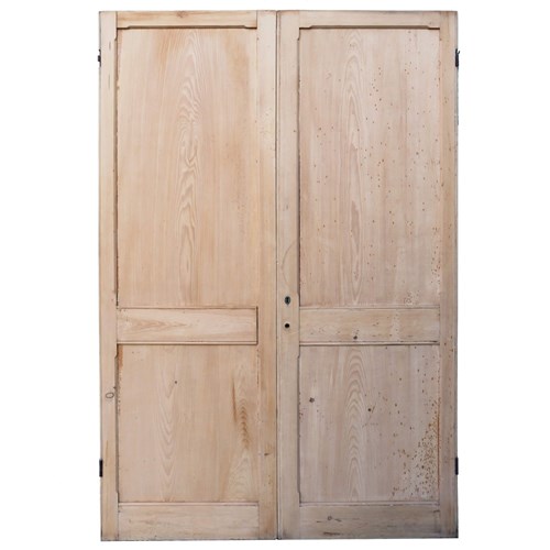 Set Of Reclaimed Stripped Pine Cupboard Doors