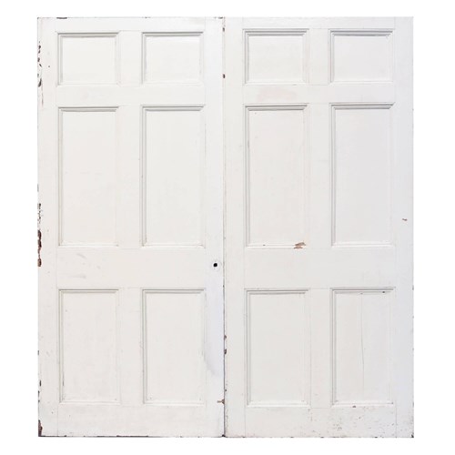 Set Of Antique Victorian Painted Pine Room Dividing Doors