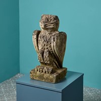 Antique Carved Stone Bird Statue