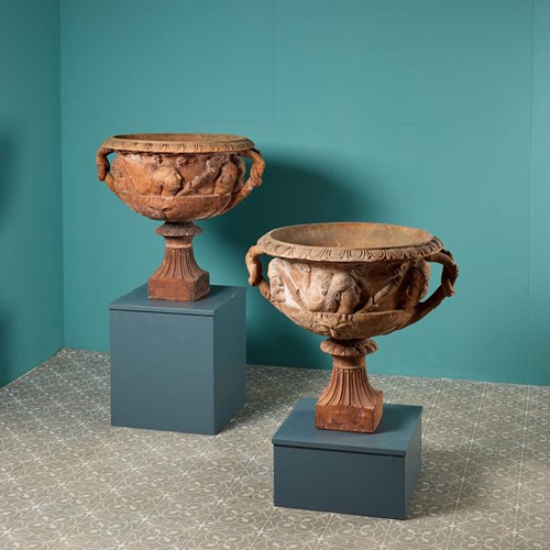 A Pair Of Antique John Matthews Terracotta Vases