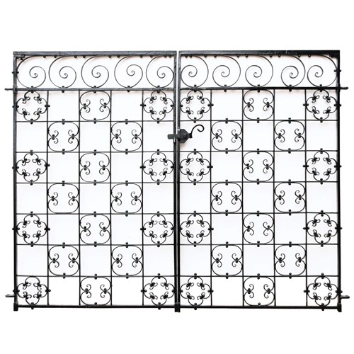 Set Of Antique Wrought Iron Side Gates