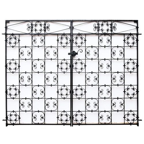 Set Of Antique Wrought Iron Side Gates
