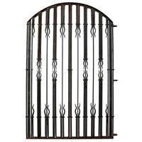 Large Reclaimed Arched Wrought Iron Garden Gate