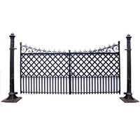 Wrought Iron Driveway Gates and Posts 307 cm (10’)