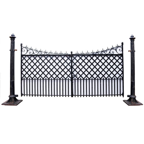 Wrought Iron Driveway Gates And Posts 307 Cm (10’)