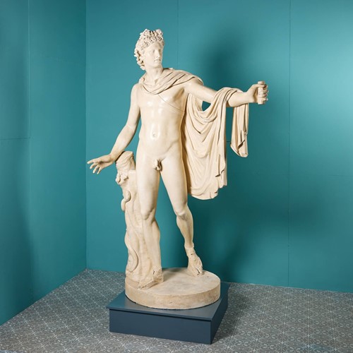 Full Size Antique Plaster Statue of ‘The Apollo