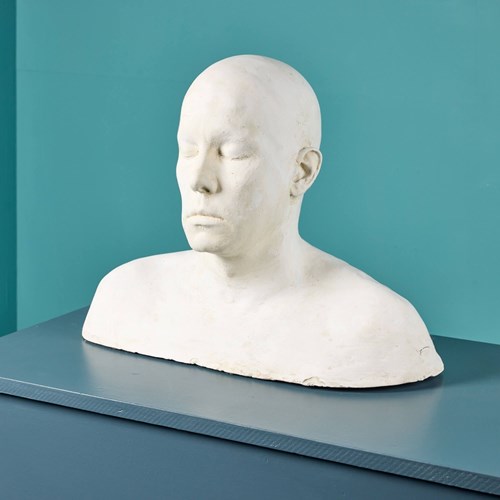 Plaster Life Face Cast Of Keith Buterbaugh Ex. Tucker Collection