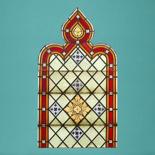 Reclaimed Stained Glass Church Window