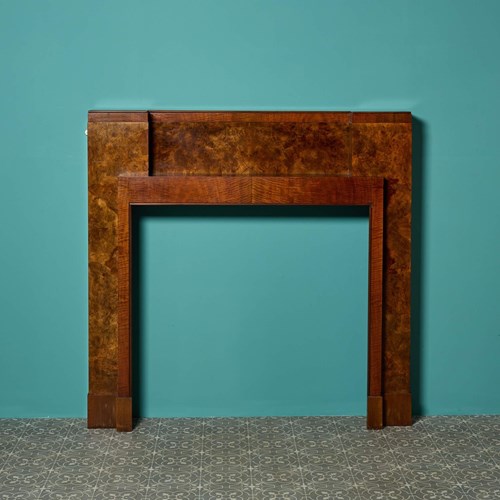  Art Deco Style Burr Walnut Fire Surround