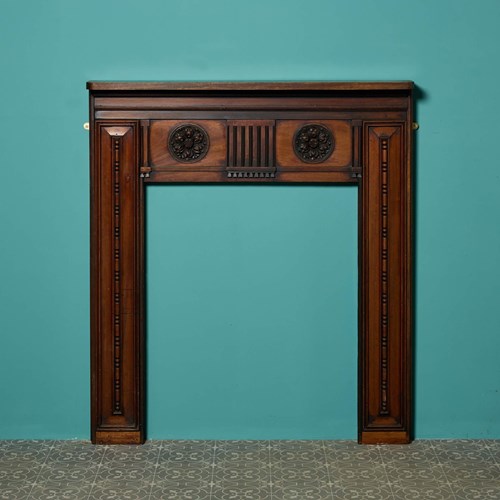 Georgian Style Carved Mahogany Fireplace