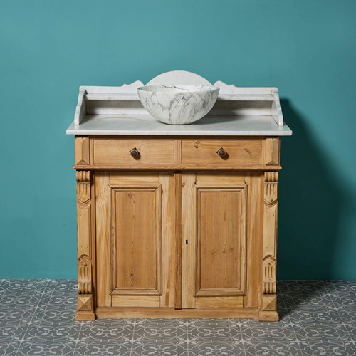 Antique Carrara Marble Wash Basin