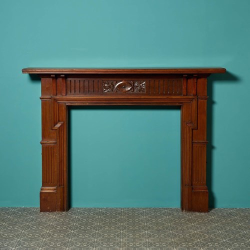 A Reclaimed Victorian Style Walnut Fire Surround